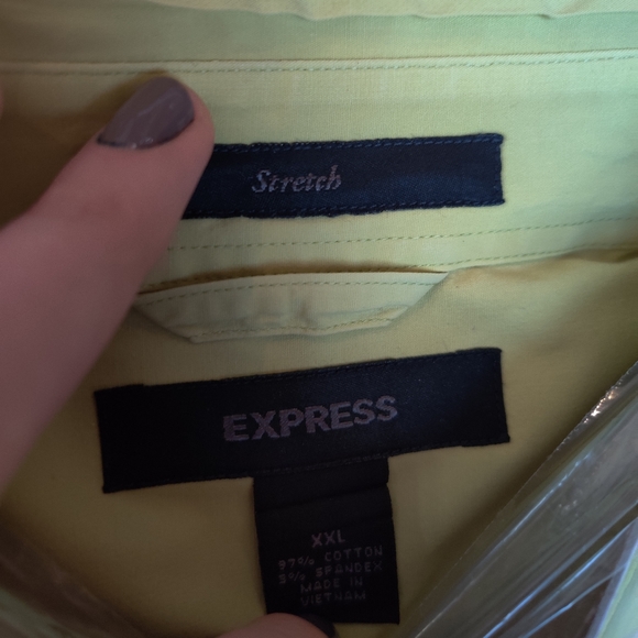 Stretch express short sleeve button down casual - Picture 7 of 8